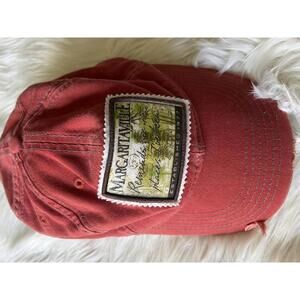 Margaritaville Red Baseball Cap with Patch and Adjustable Strap